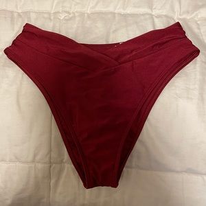 NWT AND LINER Abercrombie Mid Rise V Front Cheeky Bikini Bottoms